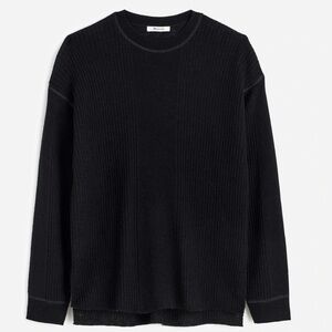 Madewell Ribbed Alpaca-Blend Crewneck Sweater Black S